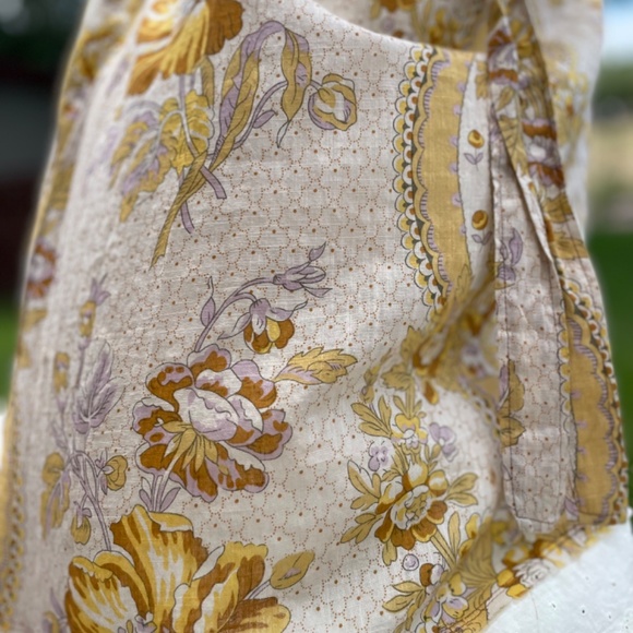 Free People Vintage y2k dress Empire waist eyelet hem raw edges - Picture 7 of 10